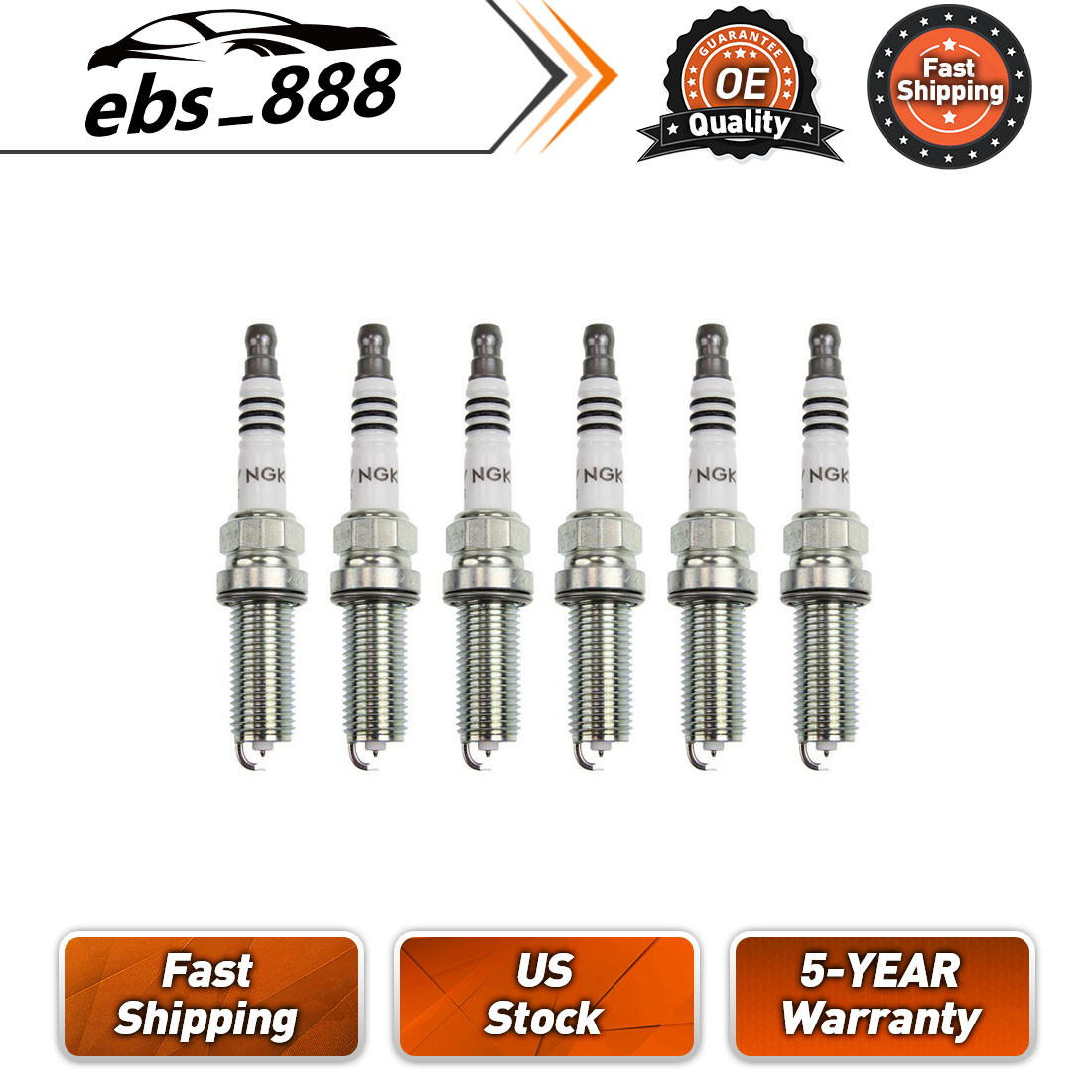 NGK 6pcs Spark Plug for INFINITI EX35 2008 2009 2010 2011 2012