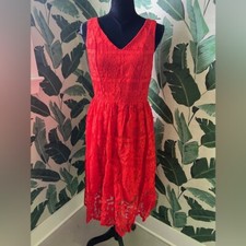 Red Lace MIDI Tank Dress S
