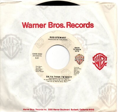 Rod Stewart:Do ya think I'm sexy?/Ain't love a bitch:US Warner Bros:Re-Issue