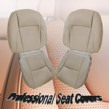 For LEXUS ES350 2007-2012 Driver Passenger Bottom Top Leather Seat Cover Tan