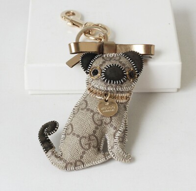 GUCCI Guccioli Oliver Pug Dog Key Ring,Bag Charm | eBay
