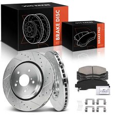 6x Drilled Brake Rotors & Ceramic Brake Pads for Acura TLX 2015-2020 Front Side