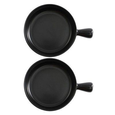 2 Pcs Casserole Soup Bowl Ceramic Stew Bowl Dinner Plate Dish