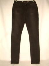  4216 SEVEN 7 STRETCH SKINNY JEANS, SZ 2, BLACK WASH, EMBELLISHED BACK POCKETS