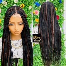 AFRICAN BRAIDED WIG ON 2x4 LACE CLOSURE
