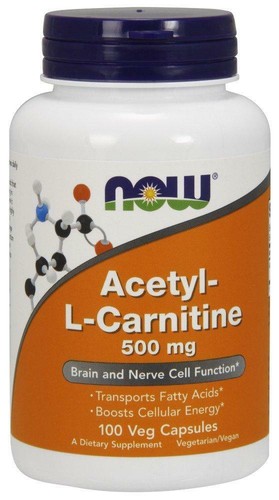 NOW® Acetyl-L-Carnitine, 500 mg, 100 Veg Caps   - Picture 2 of 26