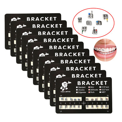 YOKA Dental Ortho Metal Brackets Braces Mini/Standard Roth/MBT 022/018 3/345 H