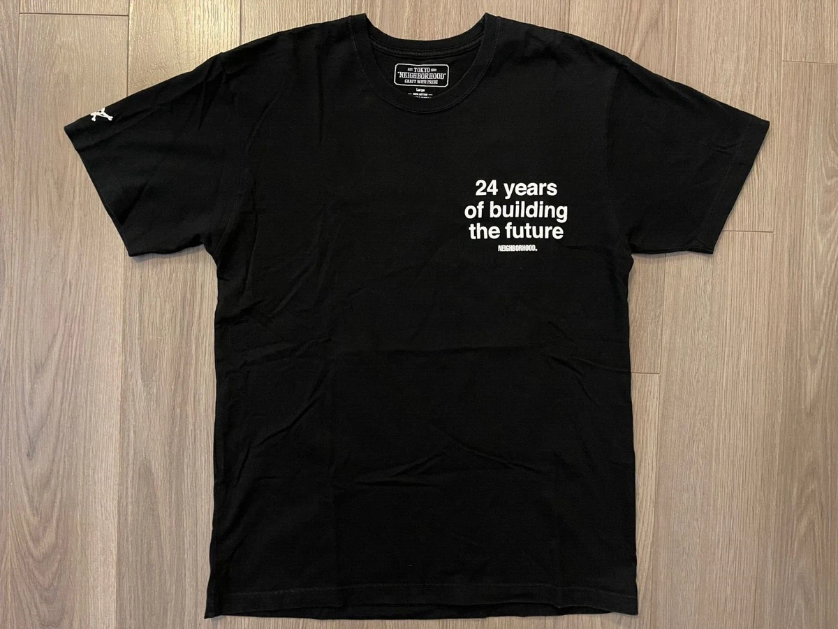 NEIGHBORHOOD Future Tee Shirt black large back logo NBHD japan sz