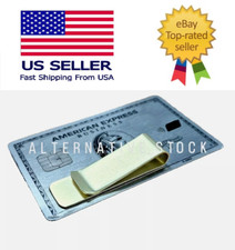 GOLD MONEY CLIP Brass Stainless Metal Card Cash Pocket Wallet Holder Minimalist