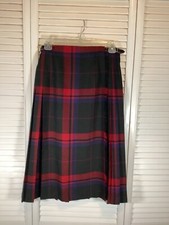 Laird Portch of Scotland Skirt Womens Size 12 Wool Wrap Pleated Kilt Fringe