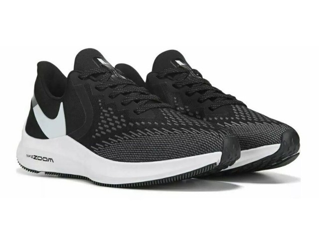 Nike Womens Wide Width Air Zoom Winflo 6 Running Black Shoes BQ3192-003 Wmn SZ 9 | eBay