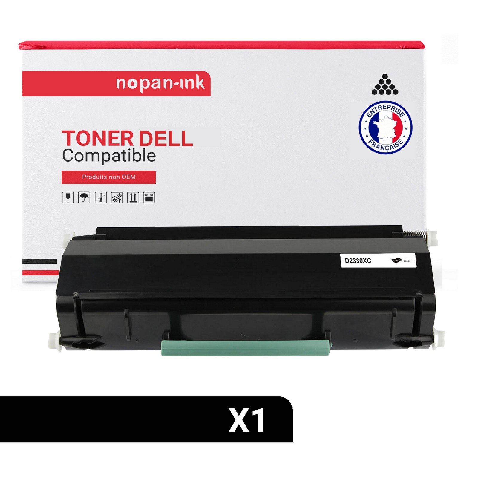 Toner 593-10334 noir NOPAN-INK pour Dell : optimisez vos documents de télétravail