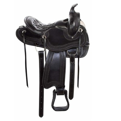 Gaited Western Pleasure Trail Endurance Horse Leather Saddle &Tack (12'' to 18'')