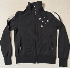 Nike Pre-Owned Tennis Jacket Black Fleece Full Zip Track 372250-010 Women Sz: L