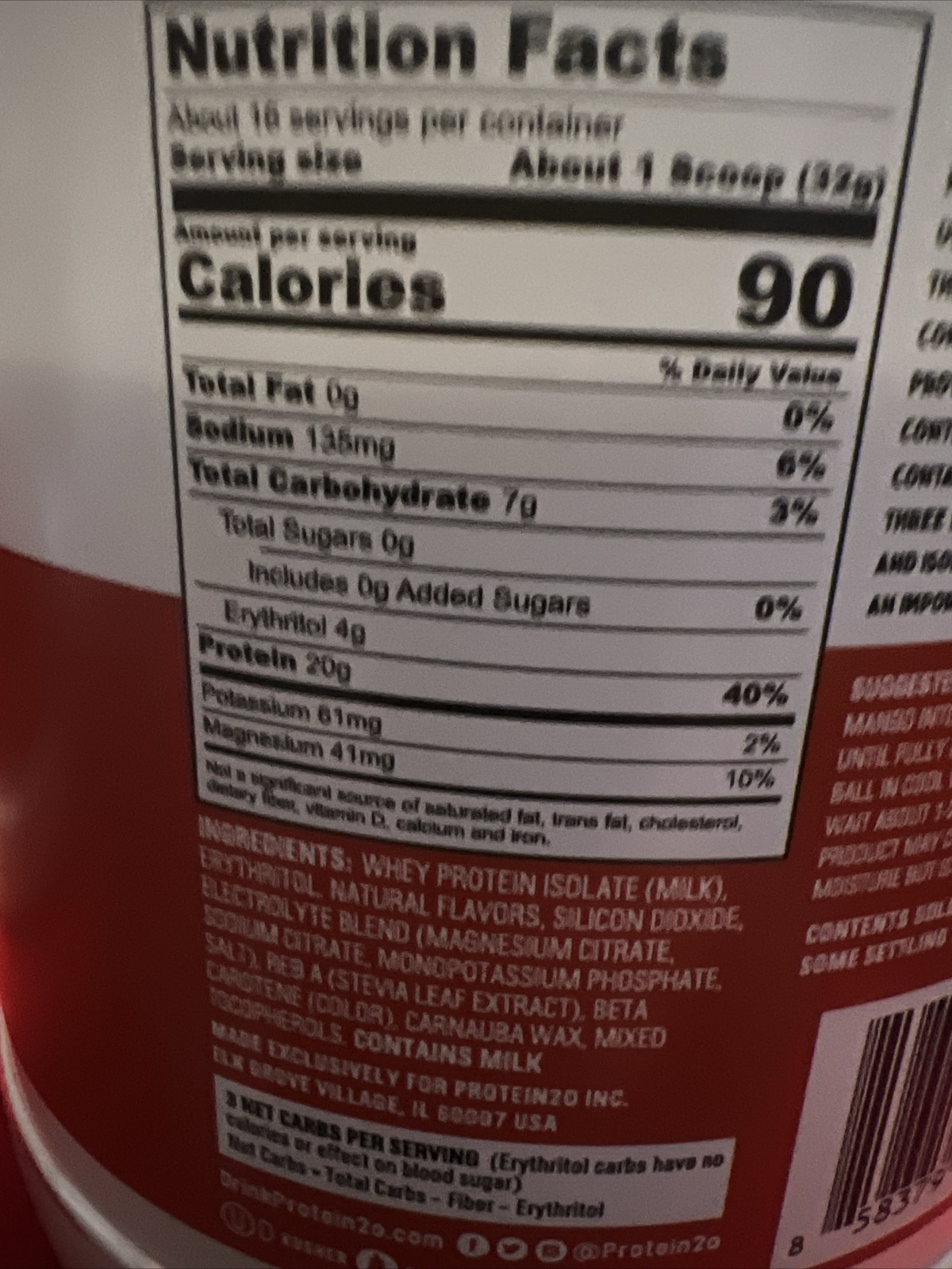 Protein2o Whey Protein Isolate Orange Mango Powder Exp 11/24 (2 TUB