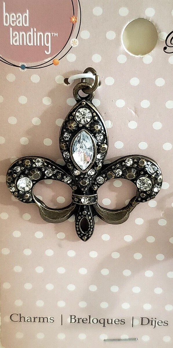 Bead Landing PEMBERLEY Charms Fleur De Lis Bust Display 2 pc
