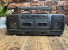 Vintage 1990s Lenoxx Sound CT-748 AM/FM Radio Dual Cassette Recorder - PARTS