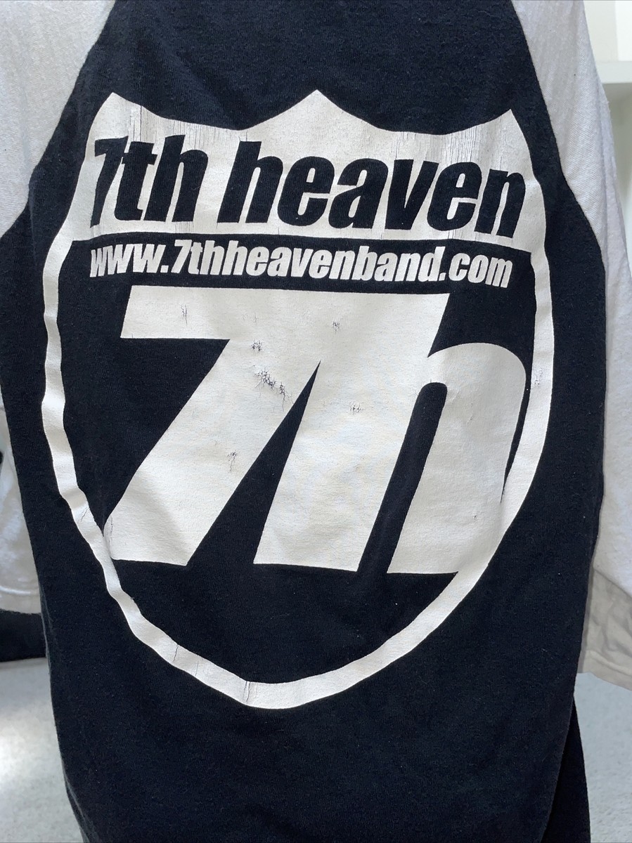 Anvil 7th Heaven Black And White Graphic 1/2 Sleeve T Shirt Size
