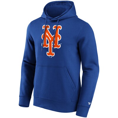 MLB New York Mets NY Hoody Primary Logo Graphic Baseball hooded Sweater royal