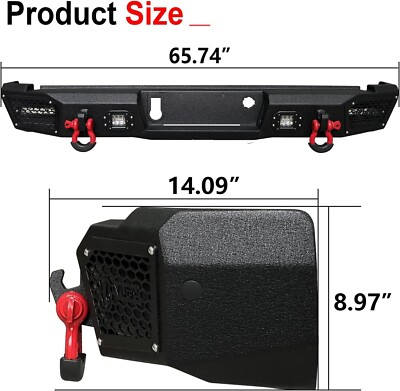 Vijay Rear Bumper Fits 2015 -2022 Chevy Silverado Canyon Colorado
