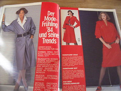 Magazine BURDA MODEN Mars 1984 - 'Mariezvous Au Printemps - Le Chic De La Mode', Occasion Vintage