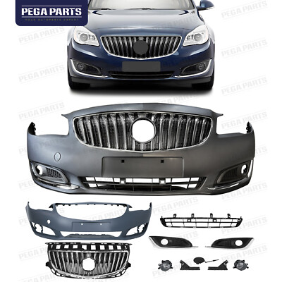 Front Bumper Cover Grille Bracket Fog Light Assembly For 2014-2017 ...