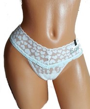 ONE SIZE Victoria's Secret Bride Crystal White Lacie Lace Thong Panty NWT