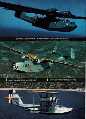 #ad Rear Admiral John H. Towers USN PBY Martin Mariner more 1942 MAGAZINE PHOTO $8.95