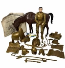 Vintage Marx Sir Gordon Gold Knight Armor Horse Articulated Neck Accessories Lot