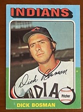 1975 Topps Baseball Mini DICK BOSMAN #354 Indians