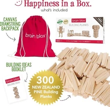 Natural Wood Blocks for Kids Ages 4-8 - Montessori Blocks for Hands-on Learning