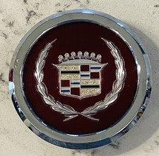 Vintage 1980's Cadillac Deville #E-810709-1  Wire Wheel Center Hub Cap -4 1/2" W