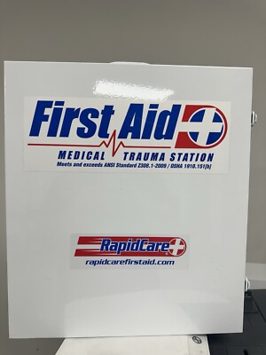 First Aid Industrial Steel Cabinet 150 Person Kit OSHA/ANSI -Compliant Emergency