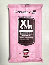 The Creme Shop - XL Makeup Cleansing Wipes Rose  Coconut Oil - 10 Count