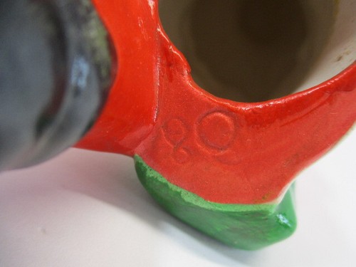 1980 Garden GNOME Hobbyist Ceramic Sitting Shelf Sitter Leprechaun w Pipe 5" Vtg - Picture 9 of 11