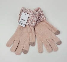 Sonoma Supercozy Women's Soft Chenille Gloves Touch Screen Compatible Blush Pink