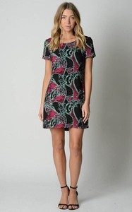 women's short sleeve shift dress