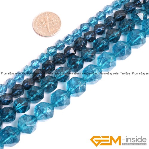 Wholesale Lot Natural Assorted Gemstone Polygonal Jewellery Making Beads 15" UK - Picture 8 of 129
