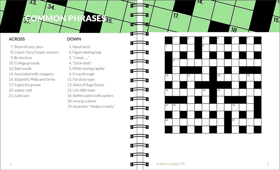 Brain Games - Crosswords Large Print (Green) Spiral-bound – Print ...