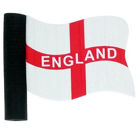 SHOWTHECROW.COM 3Pk British St. George England Flag Car Aerial Topper Antenna National Flag W...