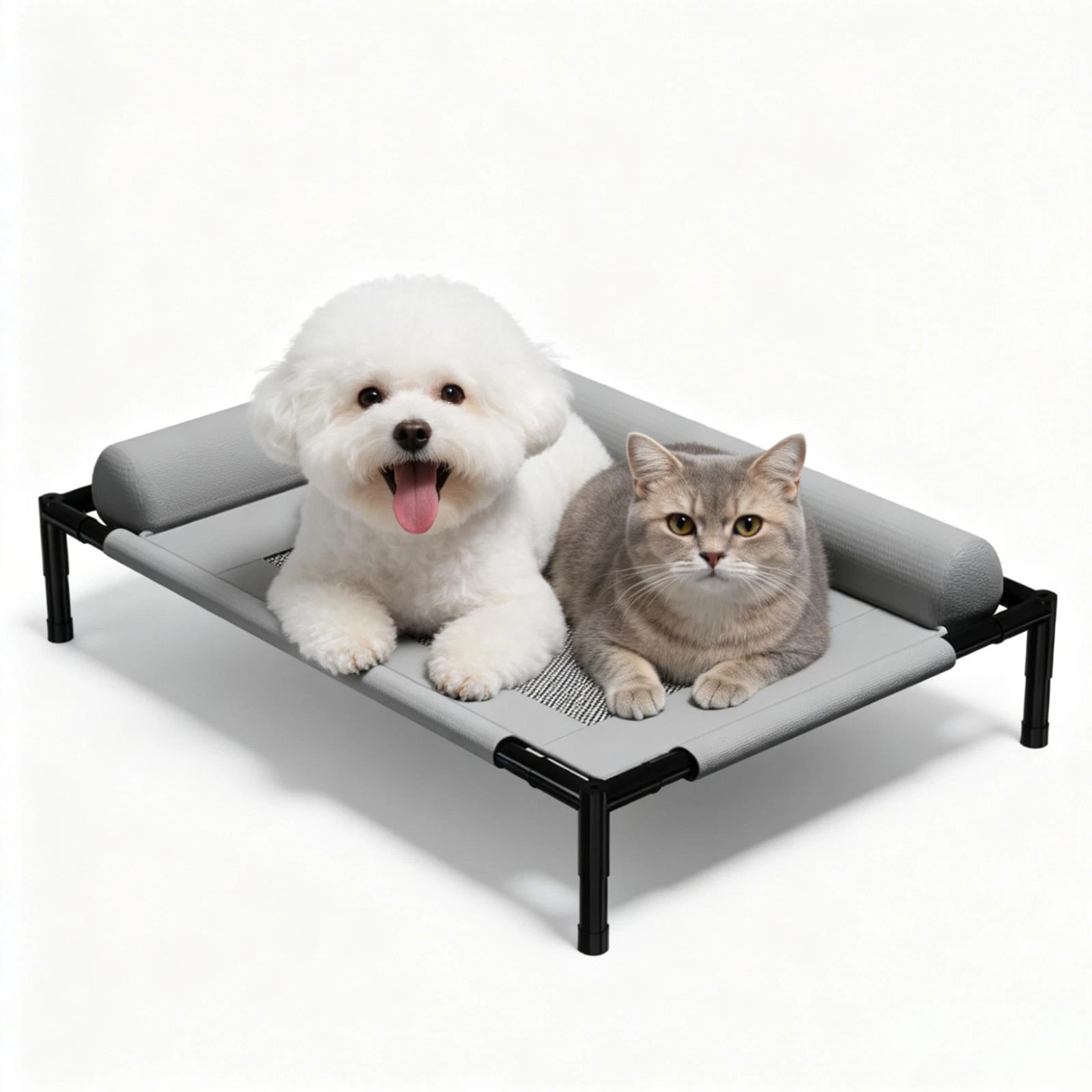 Breathable Mesh Pet Hammock Cooling Elevated Dog Bed Cat Cot Bed 4 Seasons Use