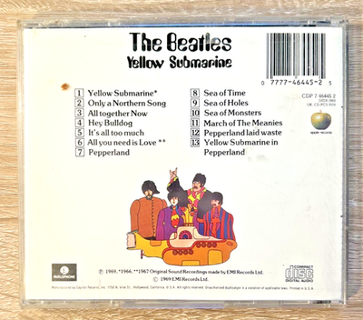 The Beatles Yellow Submarine CD 1987 Classic Rock Pop Parlophone