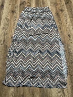 Level Eight Skirt, Womens Size Medium? Brown Black White, Herringbone, Side Slit