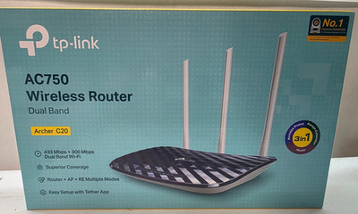 TP-LINK Archer C20 AC750 300Mbps Dual-Band Wireless Router New