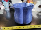 Red Wing Stoneware Pottery Number 500 Rumrill Blue Stripple Vase