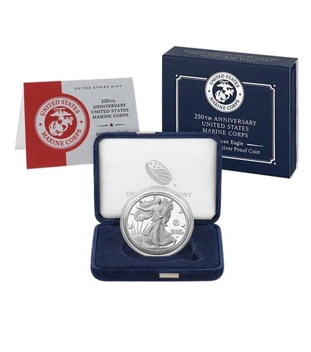 2025 Marine Corps 250th Anniversary Silver Proof Coin 1oz American Eagle PRESALE