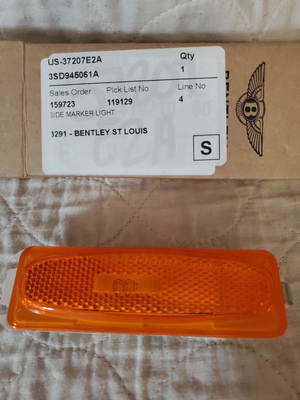 Bentley Continental GT 2018-2021 Front Left Side marker light