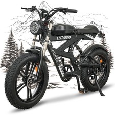 Electric Bike Adults,20'' Fat Tire,1500W Motor,48V18AH Detachable Battery,35MPH