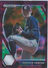 Andrew Painter Phillies 2021 Panini Prizm Draft Picks Burgundy Cracked Ice #3/23