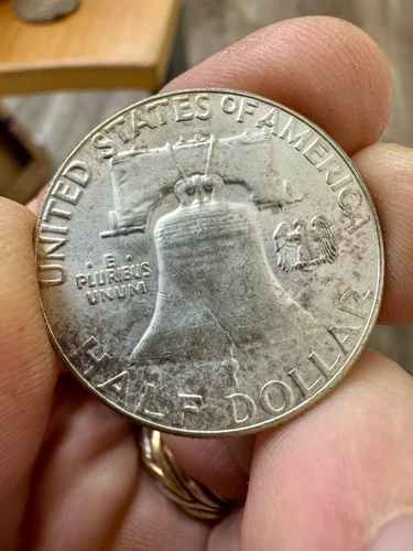 1959 Franklin Half Dollar 50 Cents BU Uncirculated Coin-3